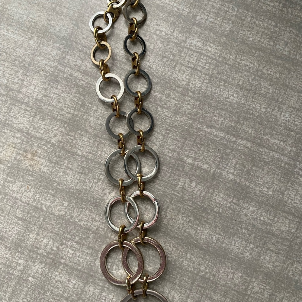 Elegant Gold and Silver Chain Necklace